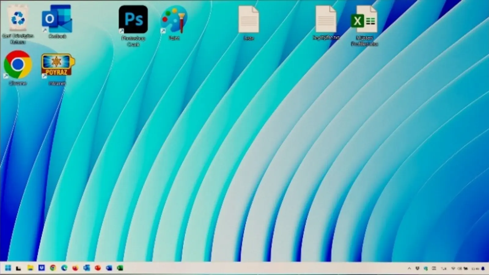 İncelenen Windows masaüstü