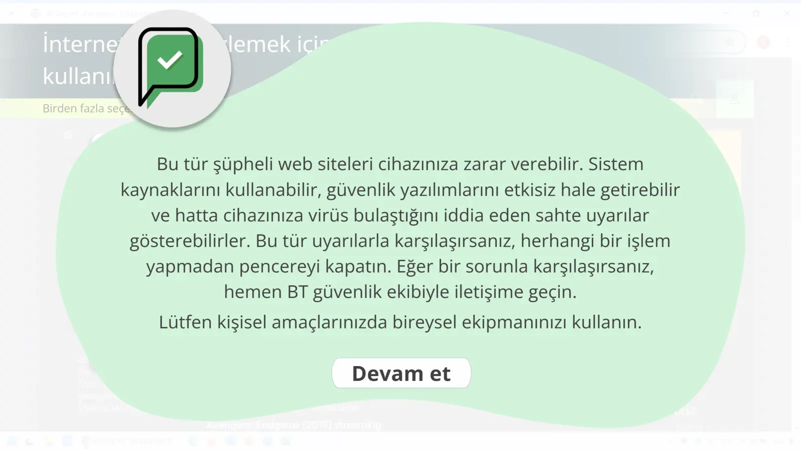 Bilgisayar güvenliği sorusunun geri bildirimi