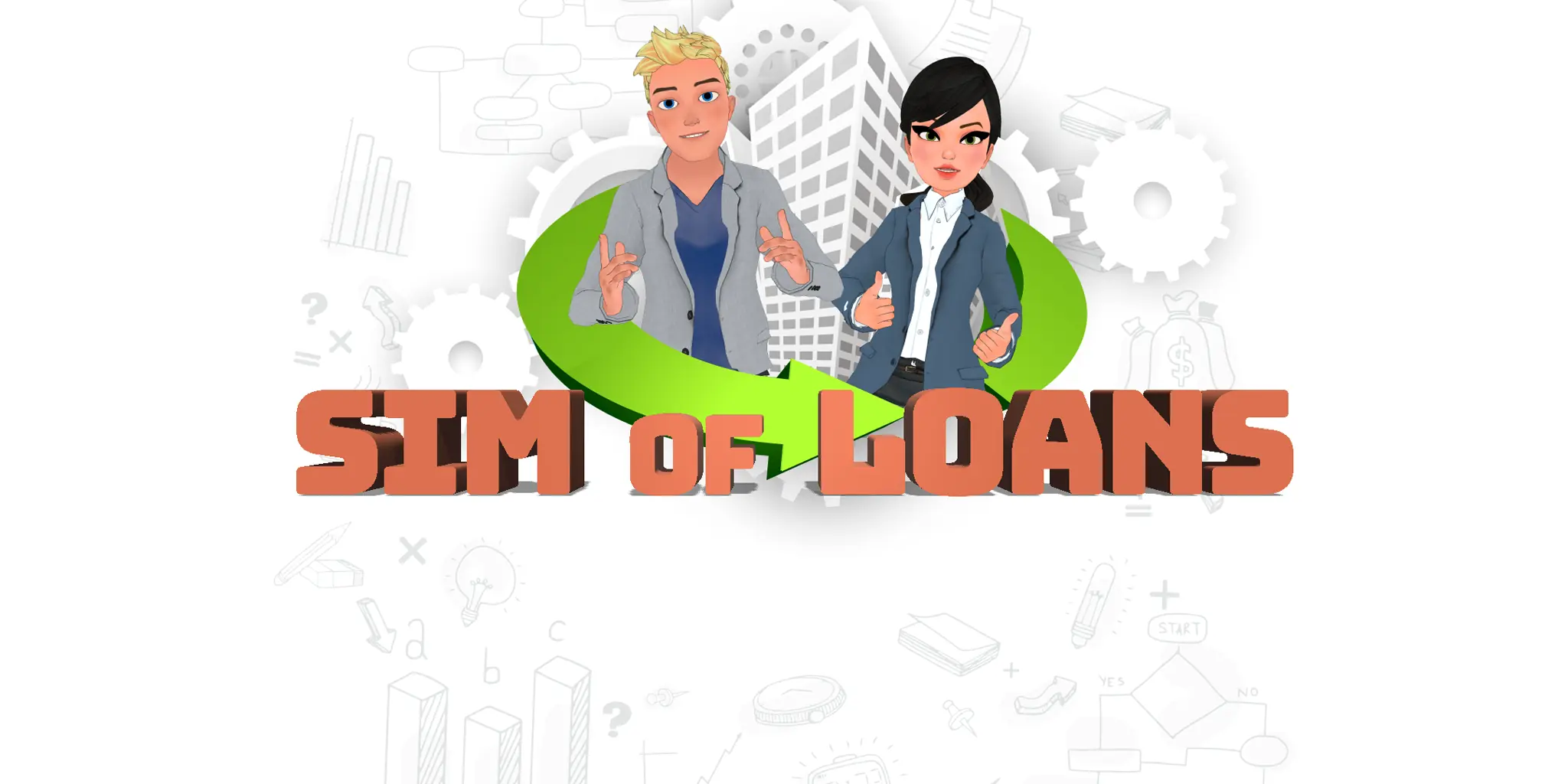 SIM of Loans iş simülasyonundaki karakterler