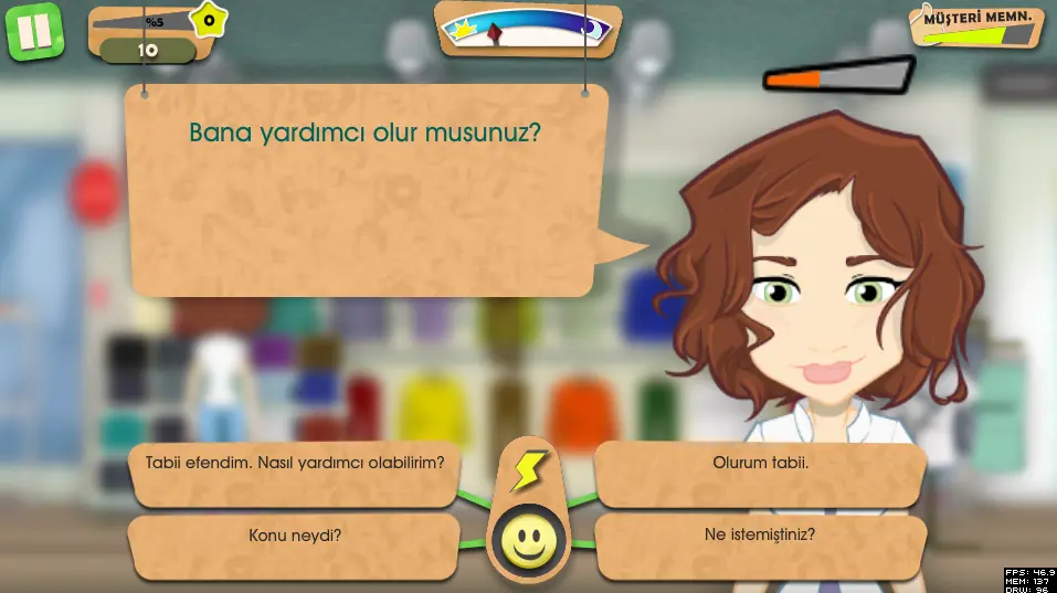 Waisimo örneğinde müşterinin sorusuna verilecek yanıtı seçme